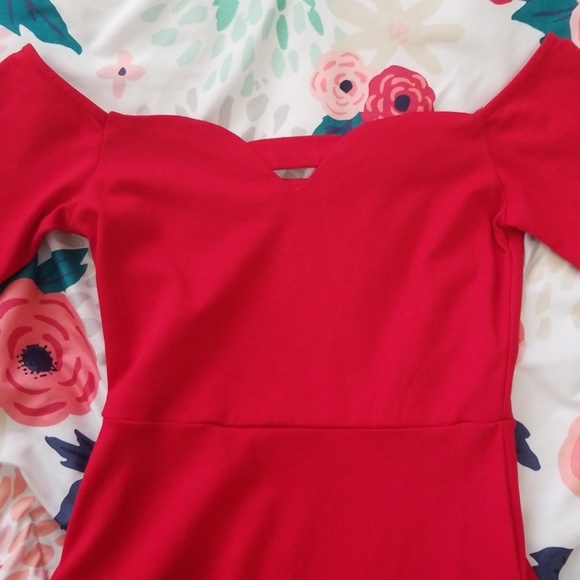 SHEIN Off Shoulder Skater Dress - Picture 3 of 3